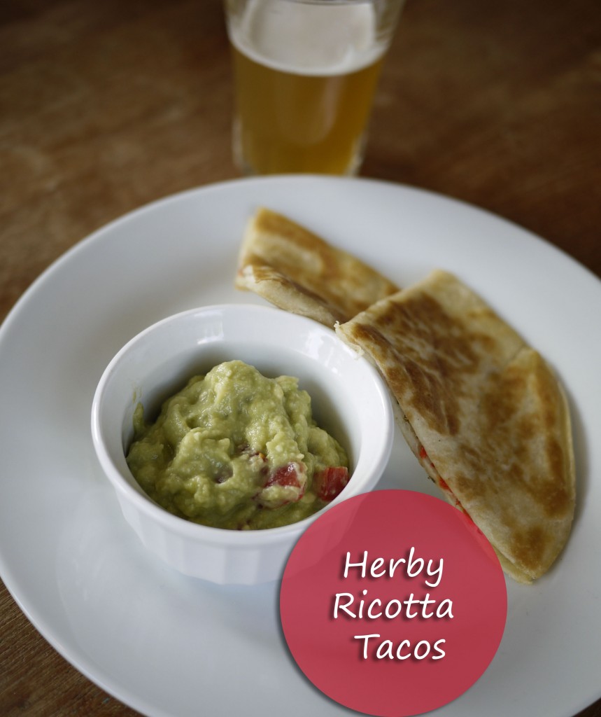 Herby Ricotta Tacos with Classic Guacamole.